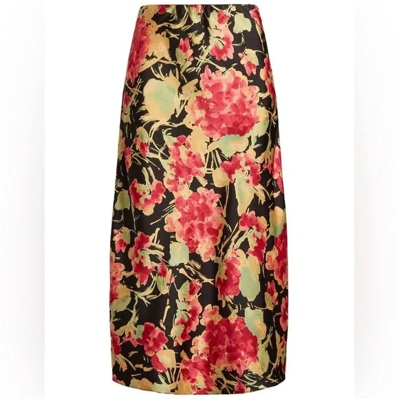 Lauren Ralph Lauren
Floral Charmeuse Midi Skirt in Multi (size 10) - Picture 2 of 10